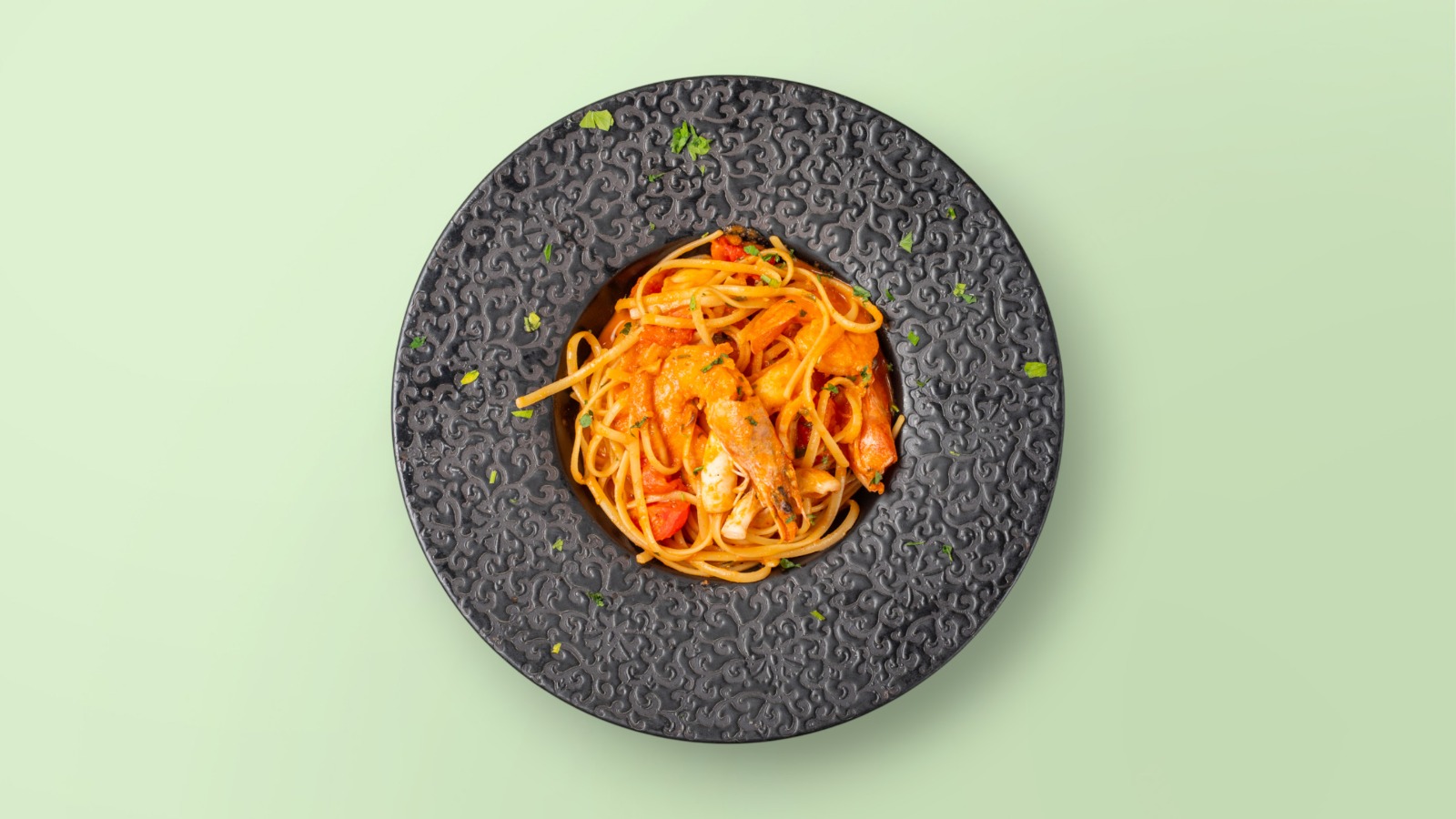 LINGUINE ME FRUTA DETI / Linguine with Seafood